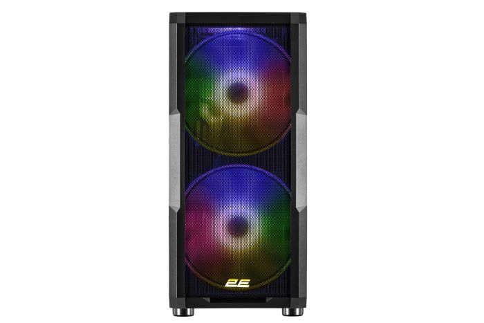 Корпус 2E GAMING Contego Neo GW05 без БЖ 2xUSB3.0, 1xUSBType-C, 2x200мм, ARGB, 3x120мм ARGB, VGA 380мм, LCS ready, контролер з пультом, TG Side Panel, EATX, чорний