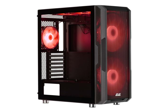 Корпус 2E GAMING Contego Neo GW05 без БЖ 2xUSB3.0, 1xUSBType-C, 2x200мм, ARGB, 3x120мм ARGB, VGA 380мм, LCS ready, контролер з пультом, TG Side Panel, EATX, чорний