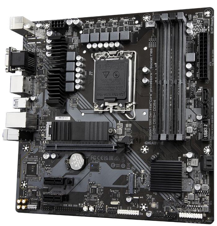 Материнська плата GIGABYTE  s1700 B760 2xDDR4 HDMI DP mATX Gigabyte B760M_DS3H_DDR4