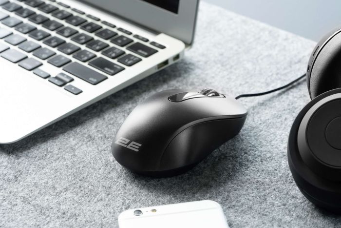 Mouse 2E MF160, USB-A, black