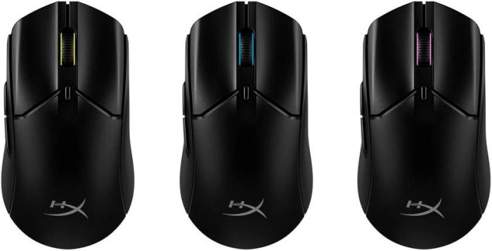 HyperX Mouse Pulsefire Haste 2, RGB, USB-A/WL/BT, black