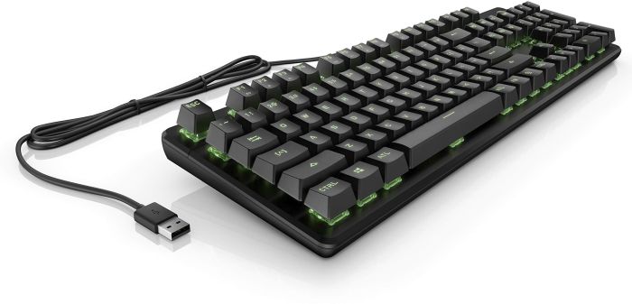 Клавіатура механічна HP Pavilion Gaming 550, 104key, Red Hybrid Switch, USB-A, EN/RU, RGB, чорний