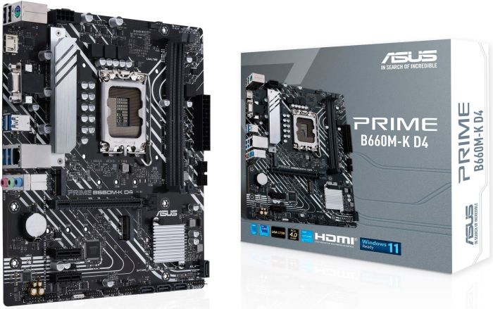 ASUS Motherboard PRIME B660M-K D4 s1700 B660 2xDDR4 M.2 HDMI D-Sub mATX