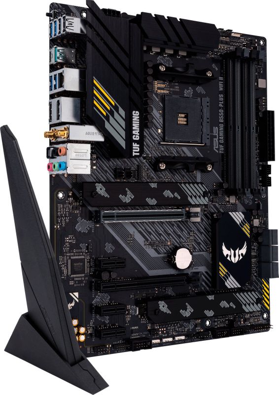 Материнcкая плата ASUS TUF GAMING B550-PLUS WIFI II sAM4 B550 4xDDR4 M.2 HDMI DP Wi-Fi BT ATX
