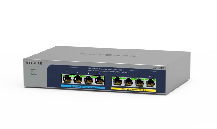 Комутатор NETGEAR MS108UP 8x2.5GE PoE, 230Вт, Некерований