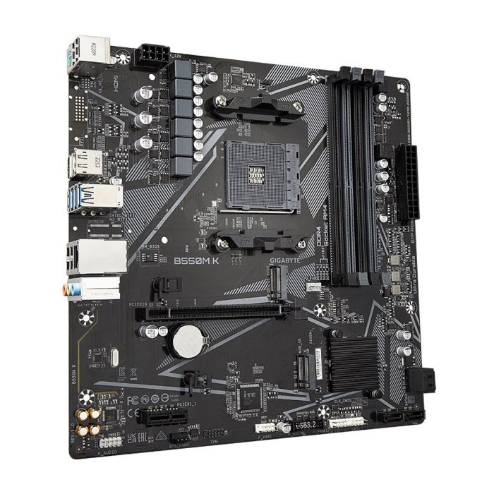 GIGABYTE Motherbard  sAM4 B550 4xDDR4 M.2 HDMI DP mATX Gigabyte B550M_K