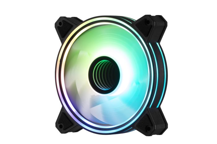 2E GAMING Case Fan Air Cool Infinity M ACF120IMW-ARGB, 120mm, 1200rpm, 3pin, 3pin +5VARGB, 22dBa, black