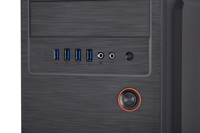 Корпус 2E Alfa E1802 без БЖ 4xUSB3.0, VGA 320мм, ATX, чорний