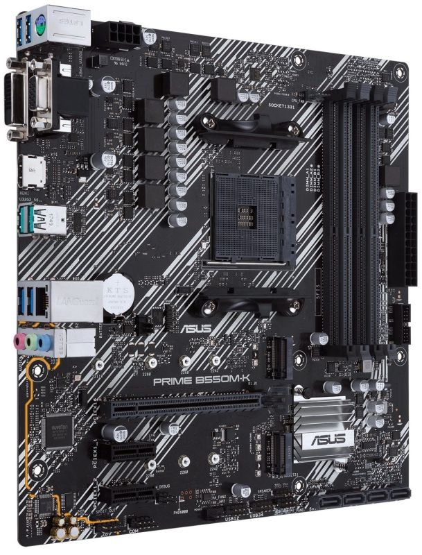 ASUS Motherboard PRIME B550M-K sAM4 B550 4xDDR4 M.2 HDMI DVI D-Sub mATX