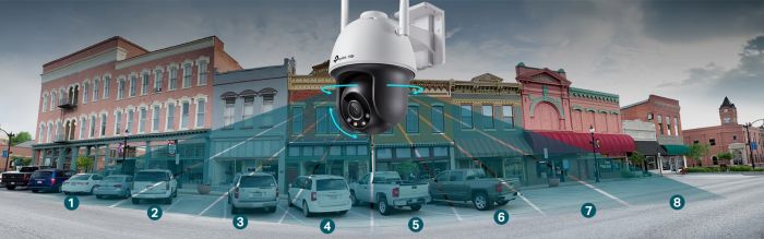 IP-Камера TP-LINK VIGI C540-W-4, PoE, 4Мп, 4 мм, Wi-Fi, H265+, IP66, Dome, цветное ночное видение, наружная