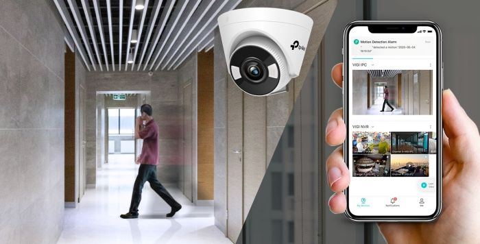 TP-LINK VIGI C440-4 IP Camera, PoE, 4MP, 4 mm, H265+, IP66, Turret, color night vision, indoor