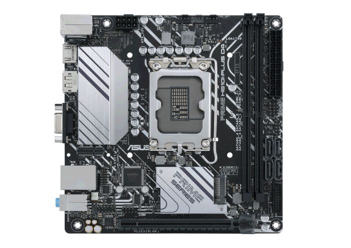 Материнcкая плата ASUS PRIME H610I-PLUS D4-CSM s1700 H610 2xDDR4 M.2 HDMI D-Sub DP mITX