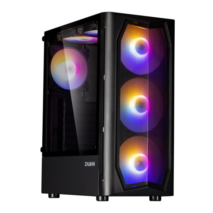 Корпус Zalman N4 Rev.1 без БЖ, 1xUSB3.0, 2xUSB2.0, 3x140мм RGB, 3x120мм RGB, VGA 315мм, LCS ready, TG Side Window, ATX, чорний