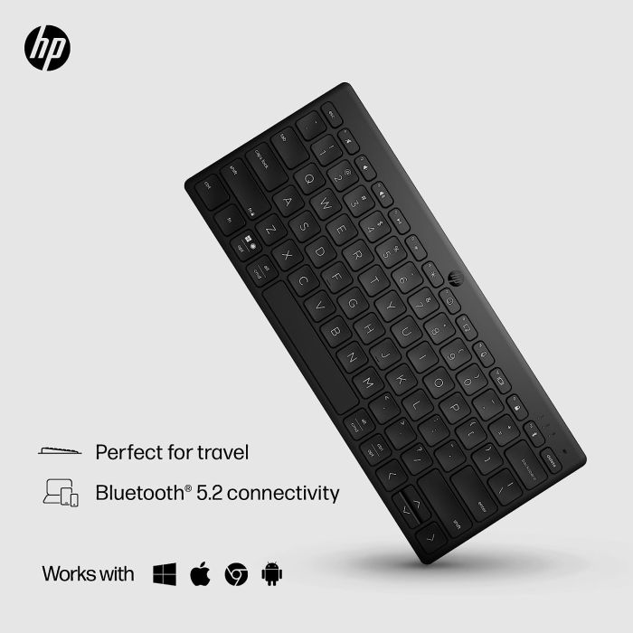 Клавиатура мембранная HP 350 Compact Multi-Device, 78key, BT, EN/UK, чёрный