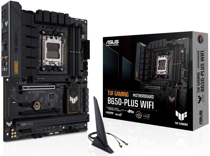 ASUS Motherboard TUF GAMING B650-PLUS WIFI sAM5 B650 4xDDR5 M.2 USB HDMI DP WiFi BT ATX