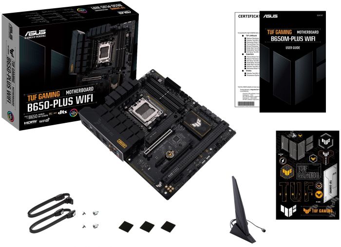 ASUS Motherboard TUF GAMING B650-PLUS WIFI sAM5 B650 4xDDR5 M.2 USB HDMI DP WiFi BT ATX