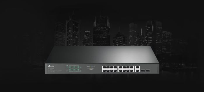 Коммутатор TP-LINK  16xGE (16xPoE), 2xSFP, 120Вт, Неуправляемый TP-Link TL-SG1218MP