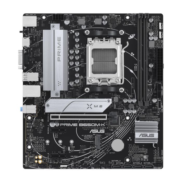 Материнcкая плата ASUS PRIME B650M-K sAM5 B650 2xDDR5 M.2 HDMI D-Sub mATX