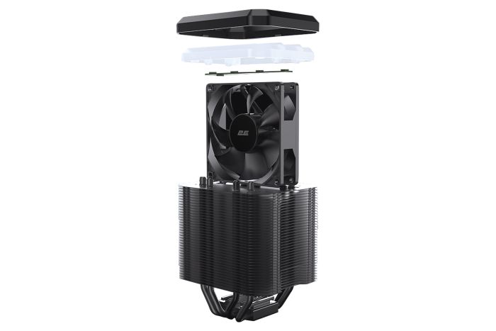 2E GAMING CPU cooler Air Cool ACM90D4, ARGB LGA 1700, 2011, 1366, 1200, 115x, AM5, AM4, AM3, 4pin PWM, TDP 180W