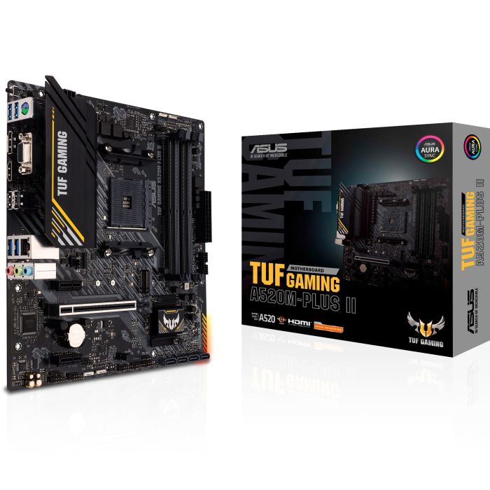 ASUS Motherboard TUF GAMING A520M-PLUS II sAM4 A520 4xDDR4 HDMI DVI D-Sub mATX