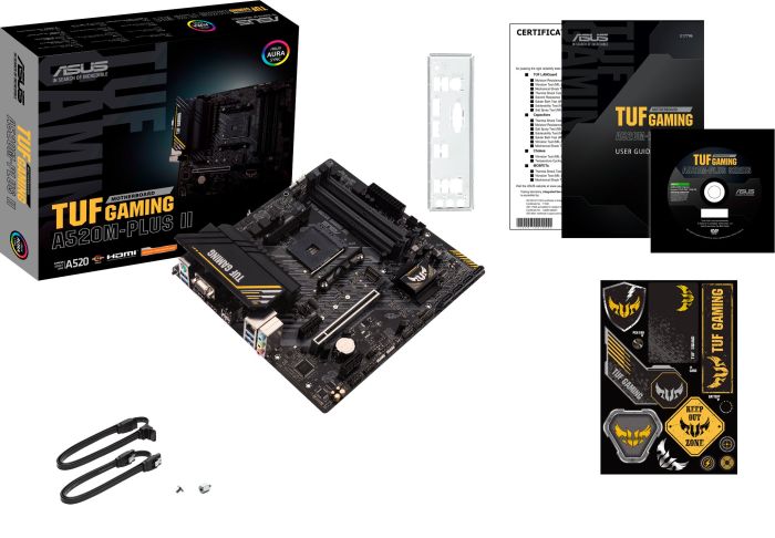 ASUS Motherboard TUF GAMING A520M-PLUS II sAM4 A520 4xDDR4 HDMI DVI D-Sub mATX