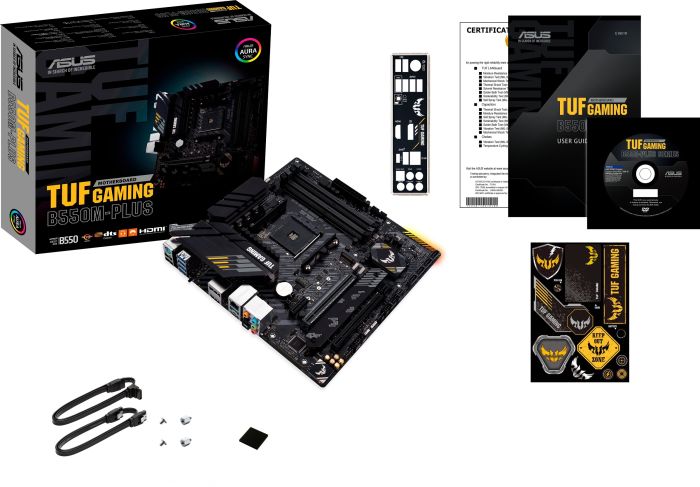 ASUS Motherboard TUF GAMING B550M-PLUS sAM4  B550 4xDDR4 M.2 HDMI DP mATX