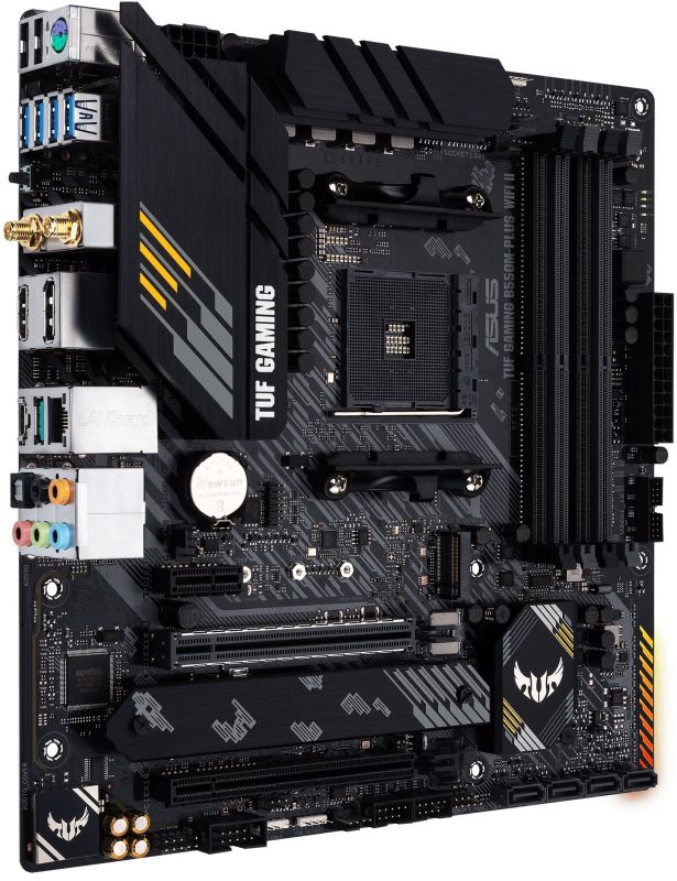 Материнcкая плата ASUS TUF GAMING B550M-PLUS WIFI II sAM4 B550 4xDDR4 M.2 HDMI DP Wi-Fi BT mATX