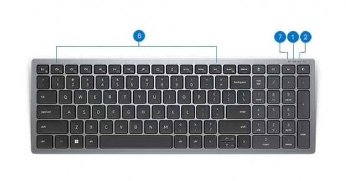 Клавиатура Dell Compact Multi-Device Wireless Keyboard - KB740 - Russian
(QWERTY)