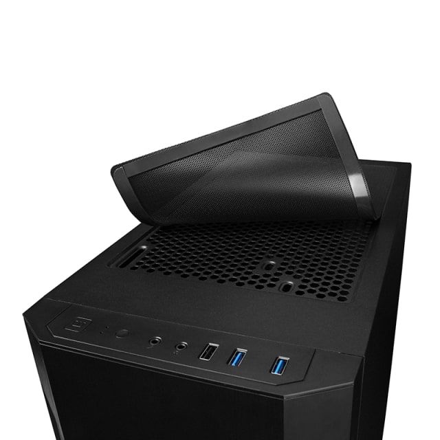 CHIEFTEC PC Case Elox AS-01B, w/o PSU, 2xUSB3.2, 1xUSB2.0, 1x120mm Fan, Sound insulated panels, VGA 320mm, LCS ready, ATX, Black