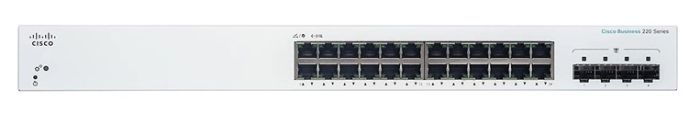 Комутатор Cisco CBS220 24хGE, 4x1G SFP, Smart