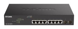 Комутатор   8xGE PoE 2xSFP, 130Вт, EasySmart D-Link DGS-1100-10MPV2