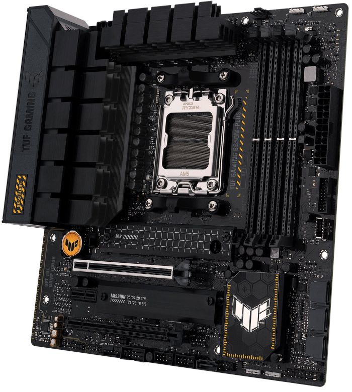 ASUS Motherboard TUF GAMING B650M-PLUS WIFI sAM5 B650 4xDDR5 M.2 HDMI DP WiFi BT mATX
