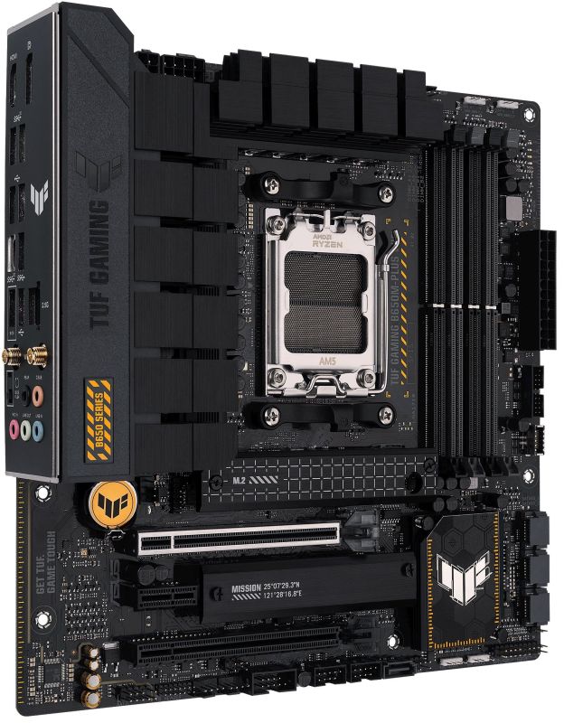 ASUS Motherboard TUF GAMING B650M-PLUS WIFI sAM5 B650 4xDDR5 M.2 HDMI DP WiFi BT mATX