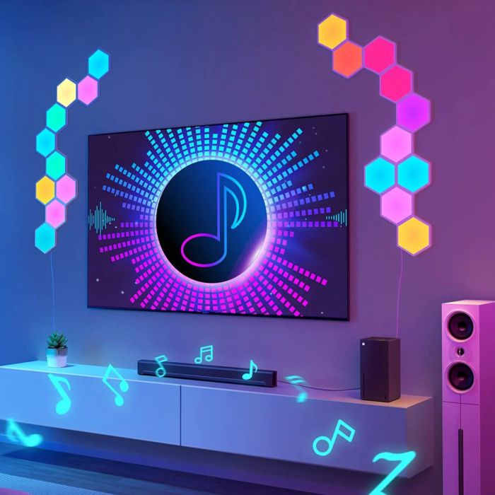 Набор настенных светильников Govee H6061 Glide Hexa Light Panels 10шт RGB Белый