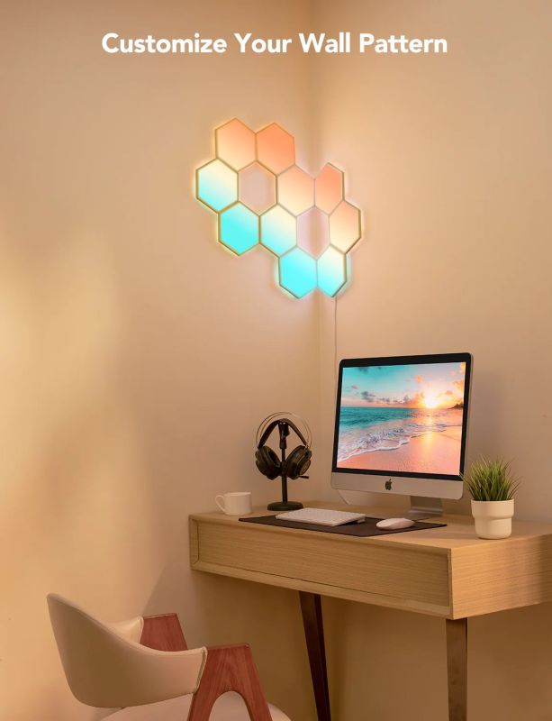 Набор настенных светильников Govee H6061 Glide Hexa Light Panels 10шт RGB Белый