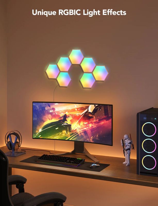Набор настенных светильников Govee H6061 Glide Hexa Light Panels 10шт RGB Белый