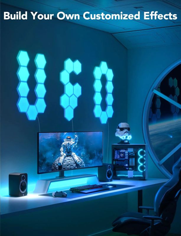Набор настенных светильников Govee H6061 Glide Hexa Light Panels 10шт RGB Белый