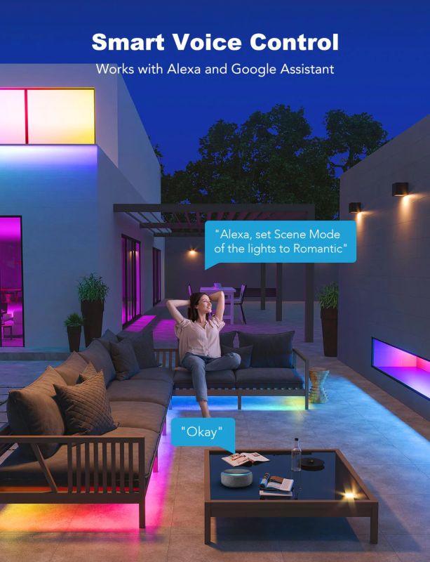 Лента светодиодная умная Govee H6172 Phantasy Outdoor LED RGBIC Strip Lights 10м Белый