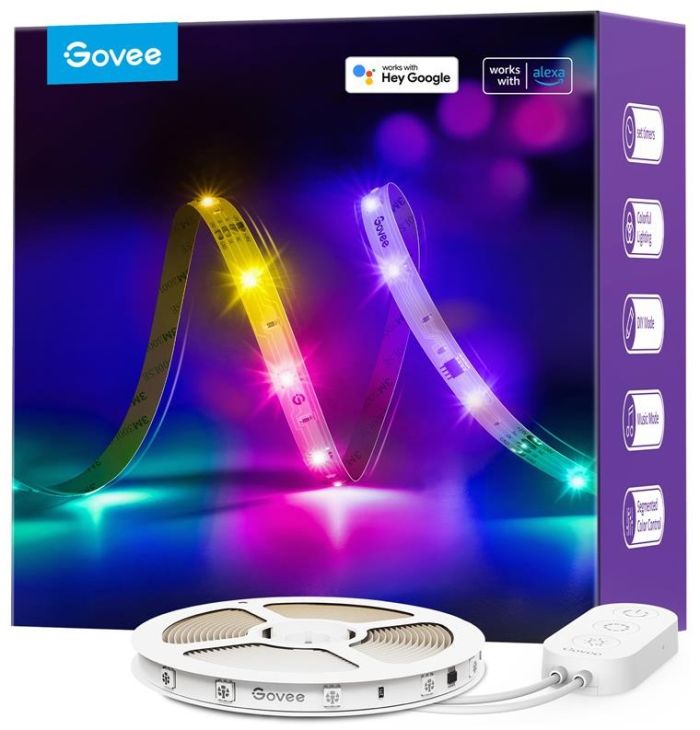 Govee RGBIC Basic Wi-Fi + Bluetooth LED Strip Lights (5 Meter)