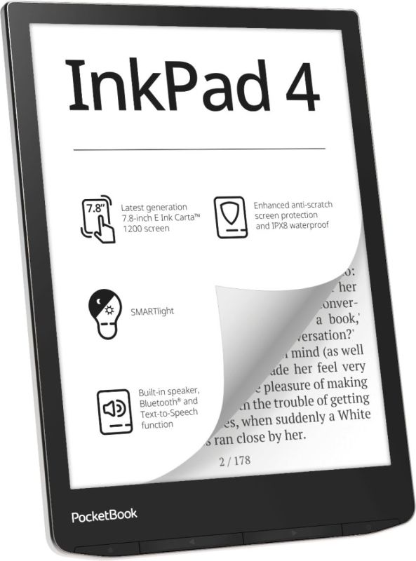 Электронная книга PocketBook 743G InkPad 4, Stardust Silver