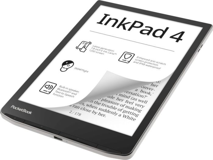 Электронная книга PocketBook 743G InkPad 4, Stardust Silver