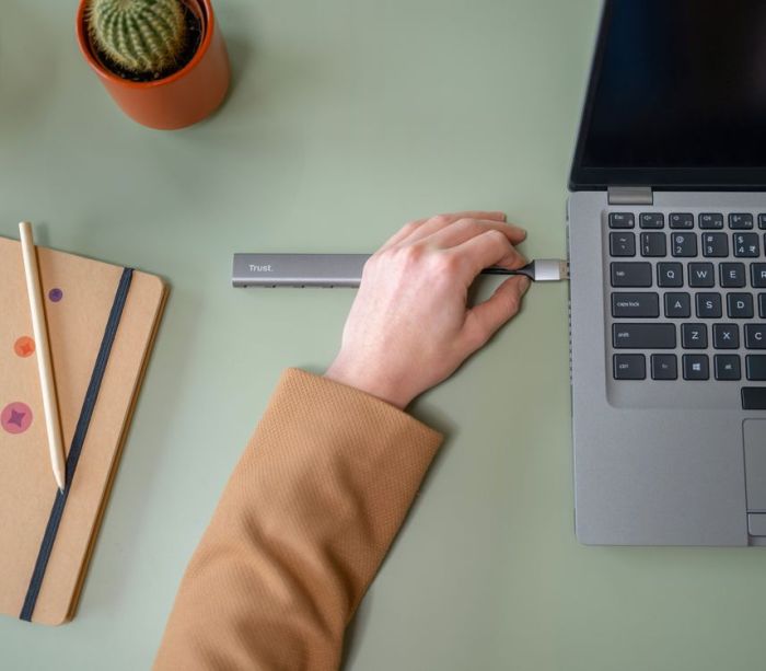 USB-Hub Trust Halyx 4-Port USB-A 3.2 Grey