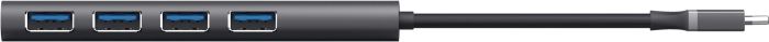 USB-Hub Trust Halyx Type-C to 4-Port USB-A 3.2 Grey