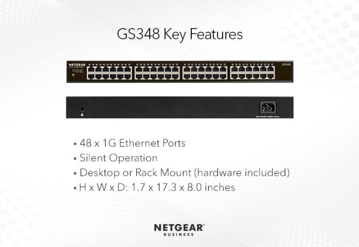 NETGEAR Switch GS348 48xGE, Unmanaged