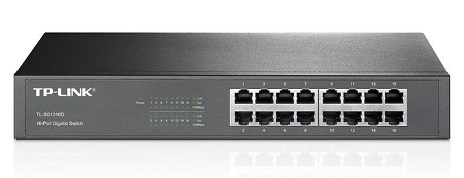 Комутатор TP-LINK  16xGE, Некерований TP-Link TL-SG1016D