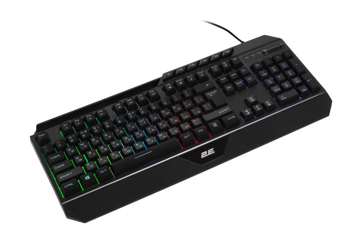 Клавиатура мембранная 2E GAMING KG315 110key, USB-A, EN/UA, RGB, чёрный