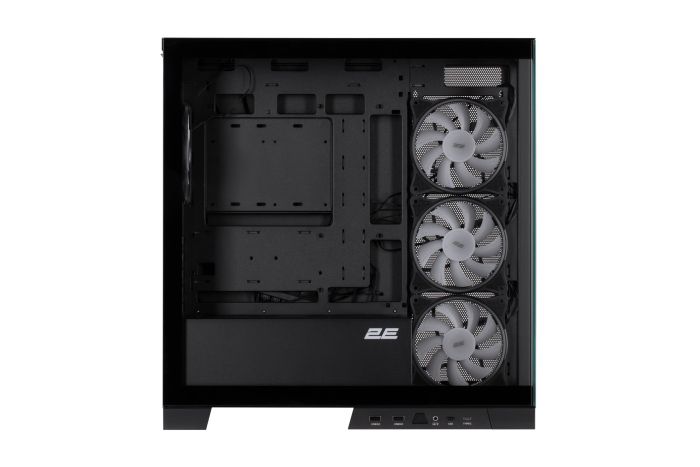 Корпус 2E GAMING Fantom GK701B без БЖ 2xUSB3.0, 1xUSBType-C, 4x120мм ARGB, VGA 400мм, LCS ready, контролер з пультом, TG Side/Front Panel, mATX, чорний