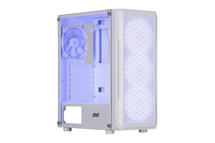 Корпус 2E GAMING Hexagon G338W без БЖ 2xUSB3.0, 1xUSBType-C, 3x120мм ARGB, 1x120мм, VGA 330мм, LCS ready, HUB, TG Side Panel, ATX, білий
