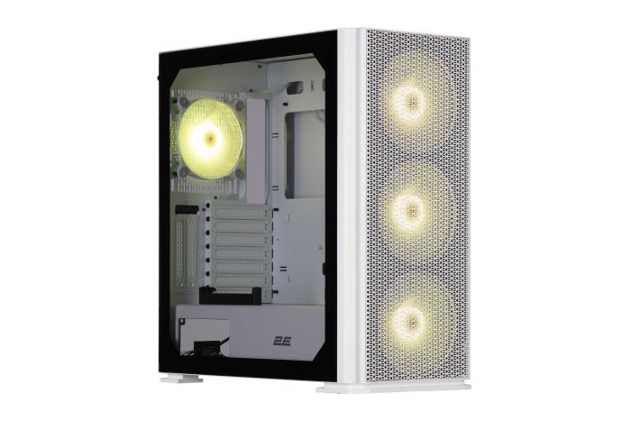 Корпус 2E GAMING Vertex GI01W без БЖ 2xUSB3.0, 1xUSBType-C, 3x140мм ARGB, 1x120мм ARGB, VGA 380мм, LCS ready, контролер з пультом, TG Side Panel, EATX, білий