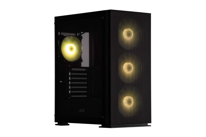 Корпус 2E GAMING Virtus Neo G3301N без БЖ 2xUSB3.0, 1xUSB2.0, 3x140мм ARGB, 1x120мм ARGB,  VGA 340мм, LCS ready, контролер з пультом, TG Side Panel, ATX, чорний